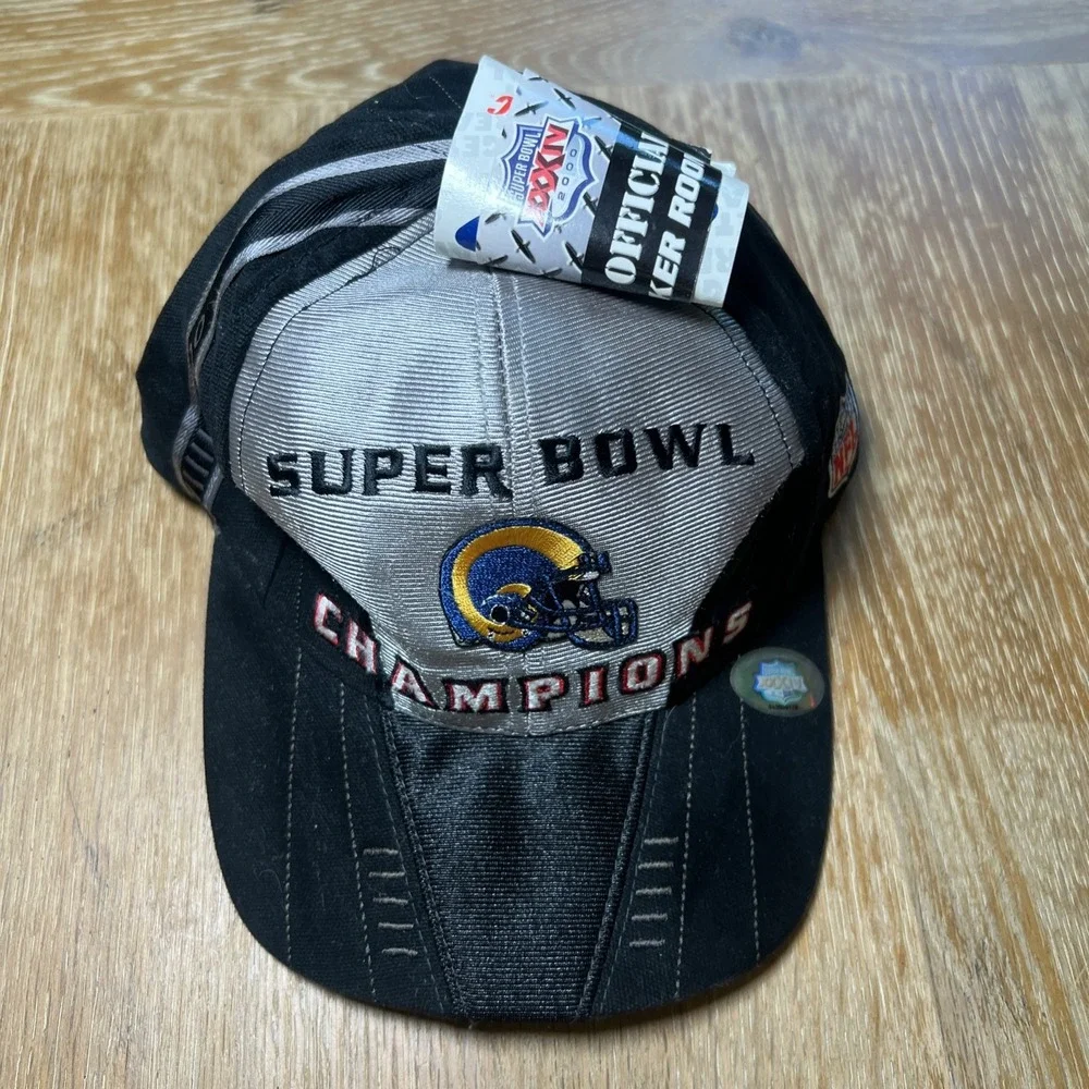 NEW Vintage 2000 Super Bowl Champions St. Louis RAMS Puma StrapBack Hat Cap Y2K